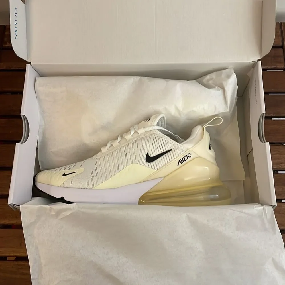 Nike Air Max 270 Sail/Coconut Milk USA Women Size 7.5/UK 5/EU 38.5(AH6789-124)